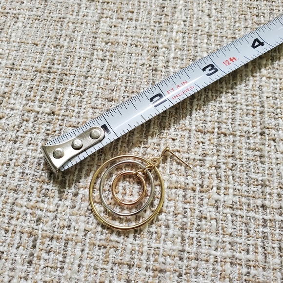 14k Gold Multi Tone Earrings - Picture 7 of 11